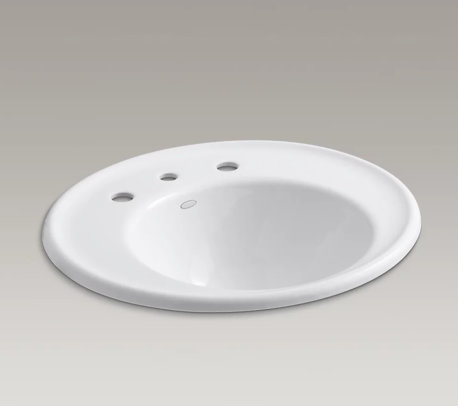 Kohler Iron Works K-2822-8S-0 wall mount sink sandbar 8 inch centers
