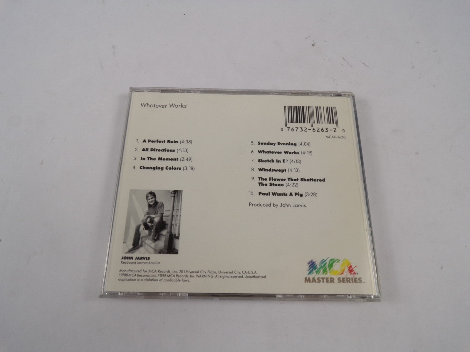 John Jarvis Whatever Works A Perfect Rain CD#61
