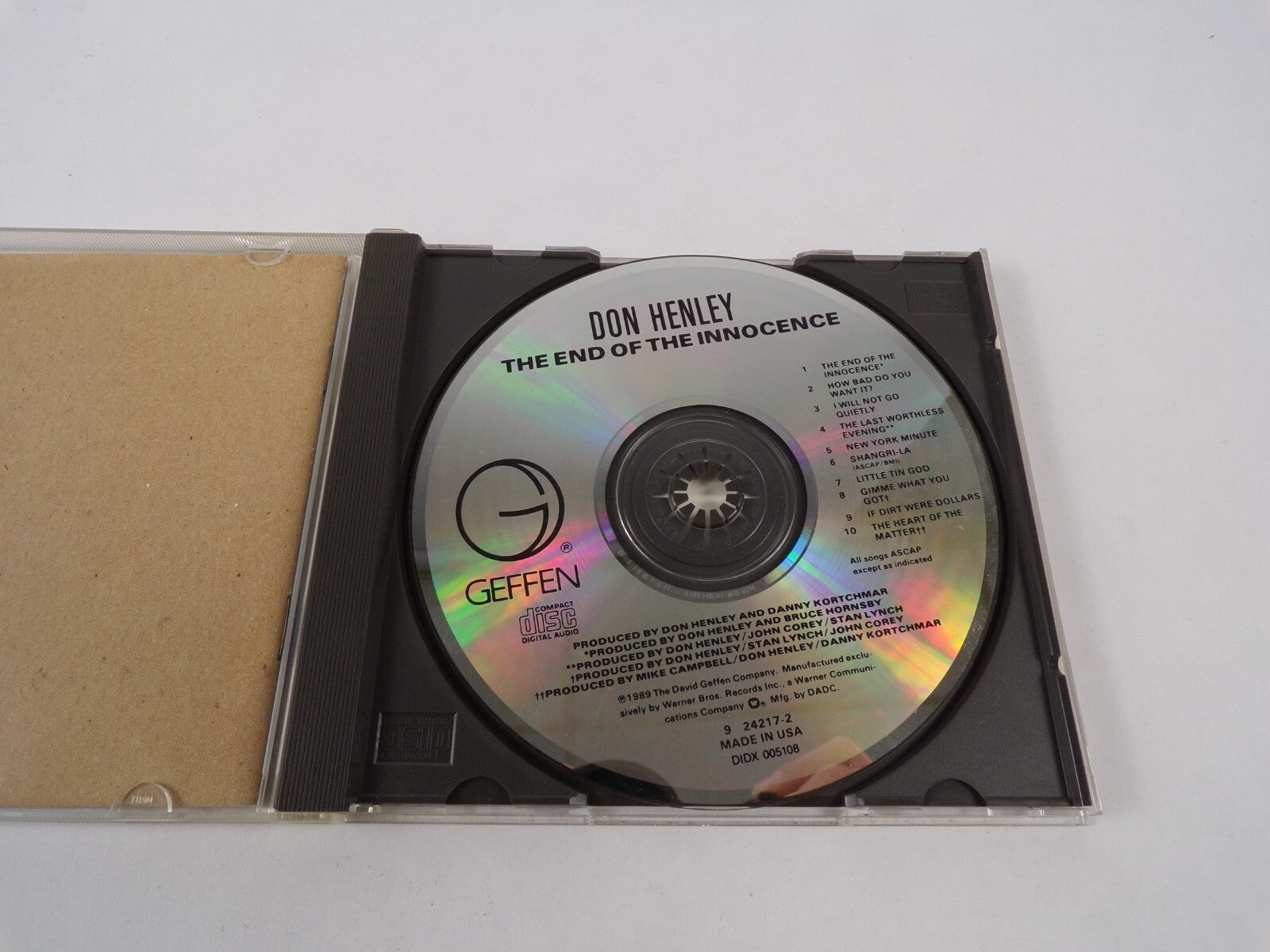 Don Henley The End Of The Innocence How Bad Do You Want It I Will Not Go CD#12