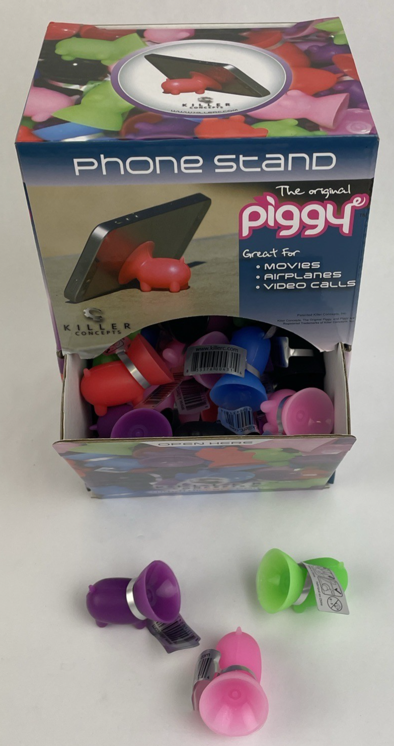 50 x Piggy Cellphone Stand Suction Cup Phone Stand Assorted Colors Silicone NEW