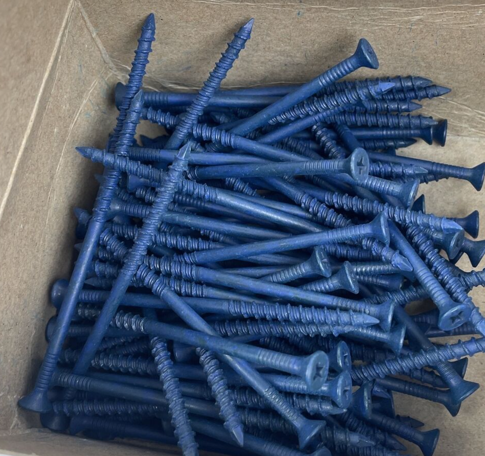 99 x Phillips Flat Head 3/16 x 3-3/4 Concrete Masonry Screw Tapcon Anchor & Bit