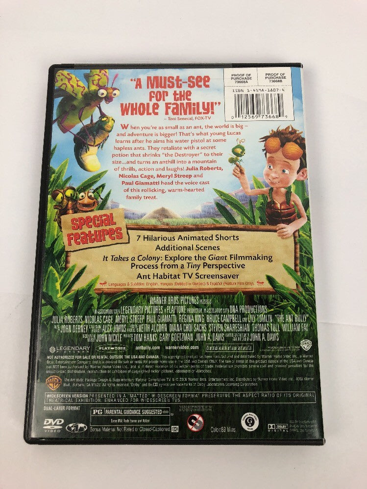 The Ant Bully (DVD, 2006, Widescreen) Used Animated Julia Roberts Meryl Streep