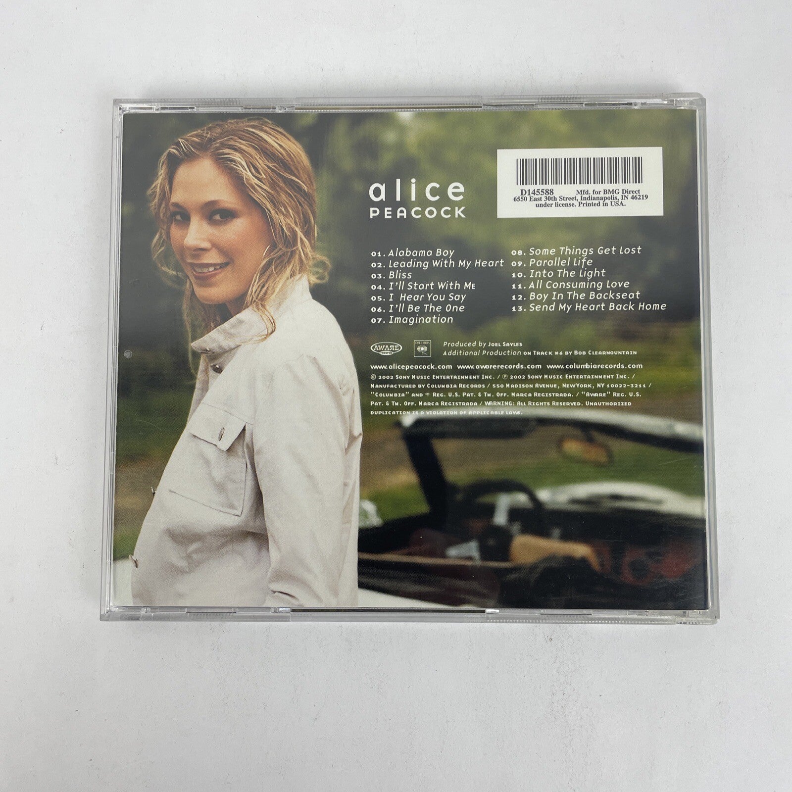 Alice Peacock- Alice Peacock (Digital Audio CD , 2002 Sony) Aware Records - PQR