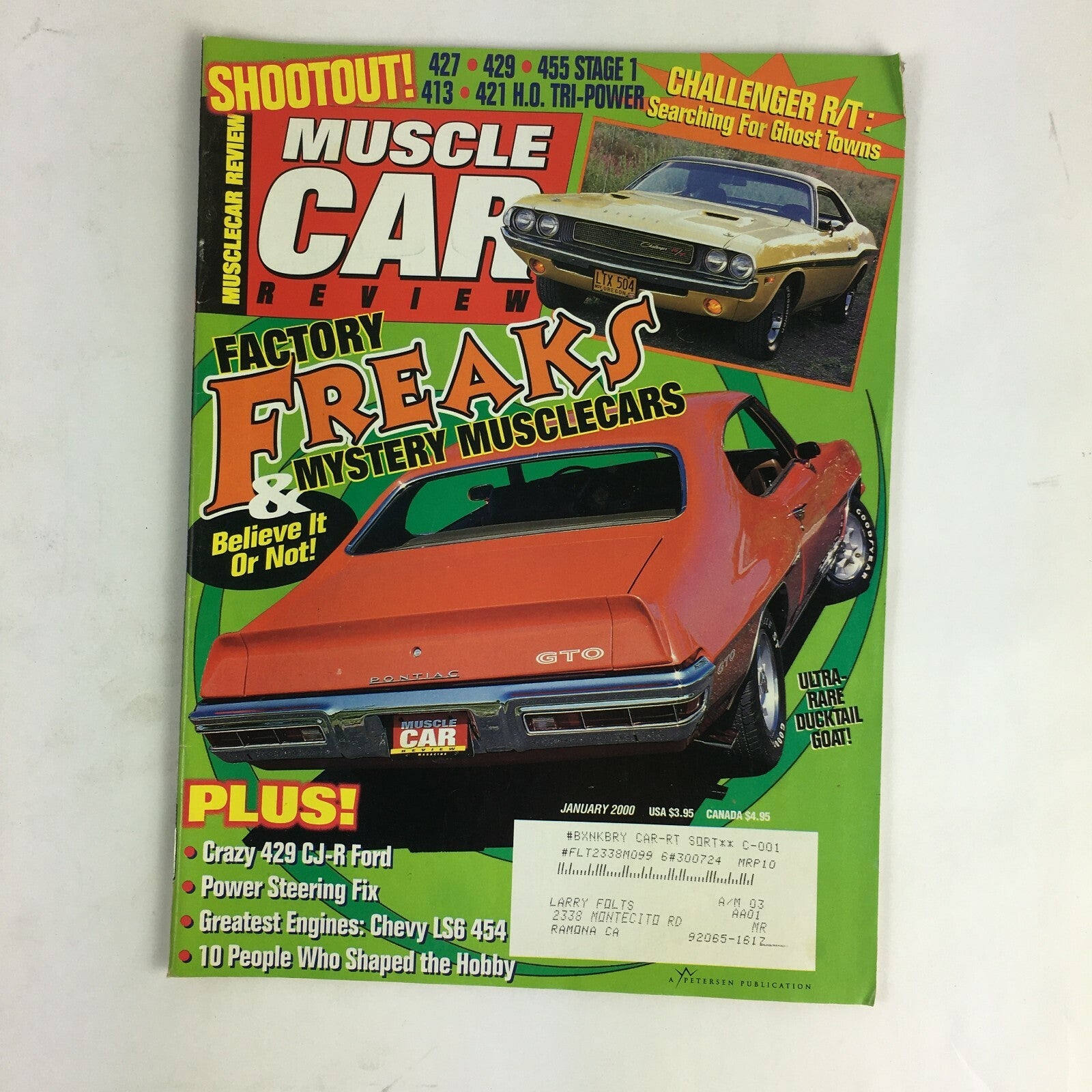 January 2000 Muscle Car Magazine Factory Freakes Mystery Power steering Fix