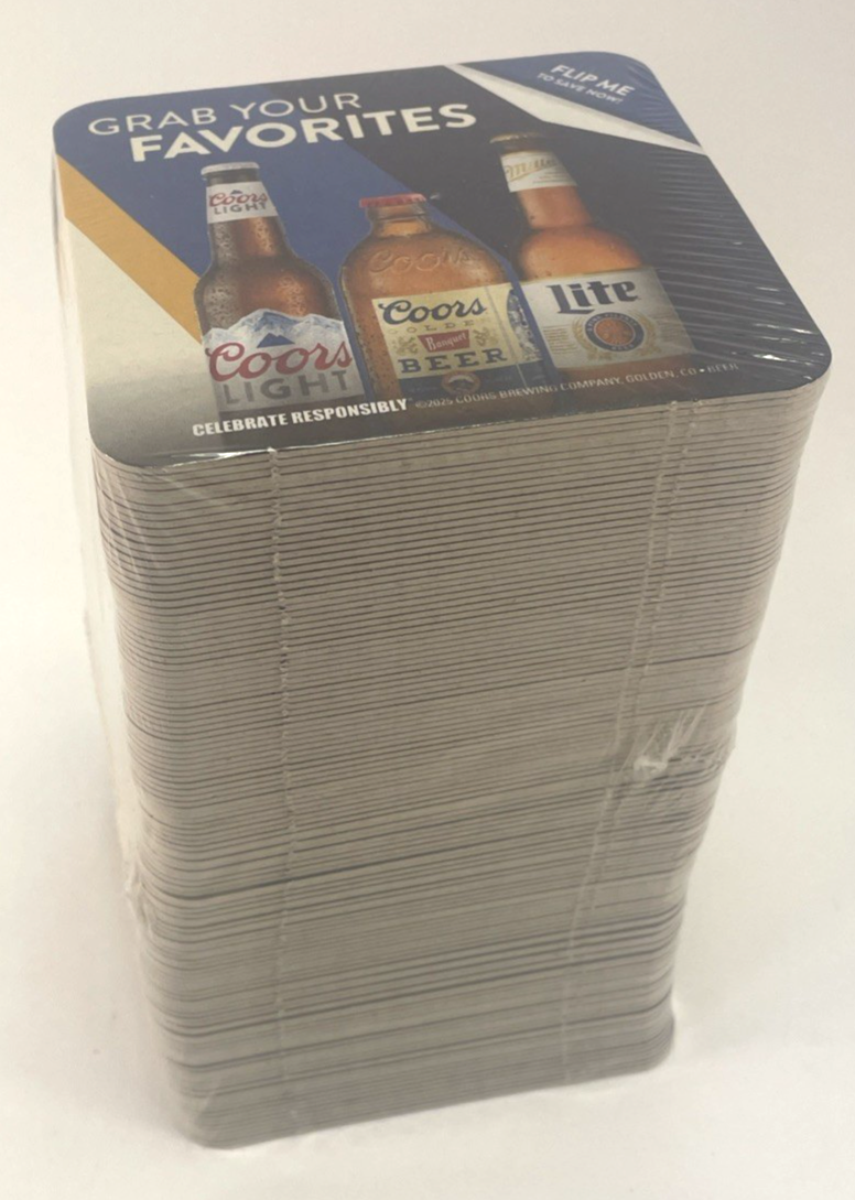 Coors Light Coors Banquet Miller Lite Favorite Bar Drink Coasters Set of 1000