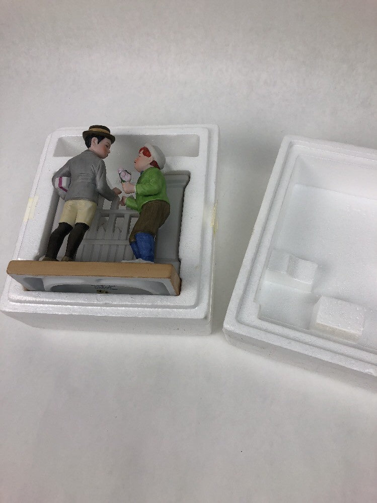 Norman Rockwell THE RIVALS Bisque Porcelain Figurine c.1980  - DANBURY MINT