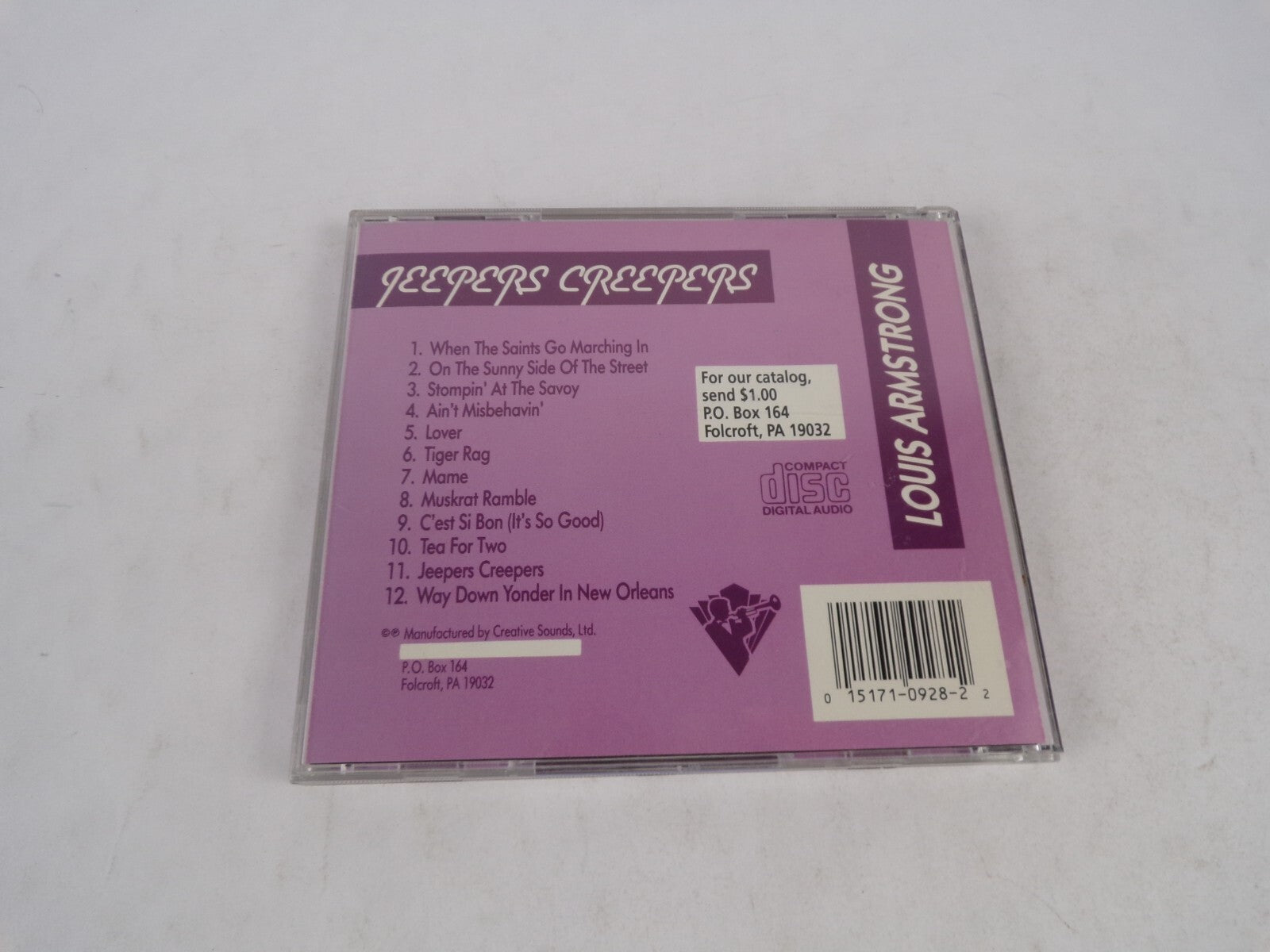 Louis Arstrong Peepers Creeprs Featuring; Tea For Two Way Down Yonder In CD#31