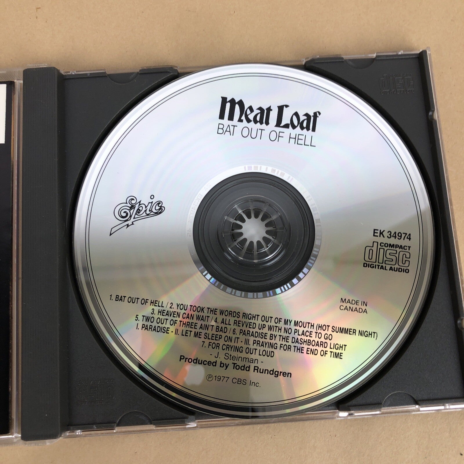 Bat Out of Hell by Meat Loaf (CD, Oct-1990, Epic) - MINT DISC GUARANTEED