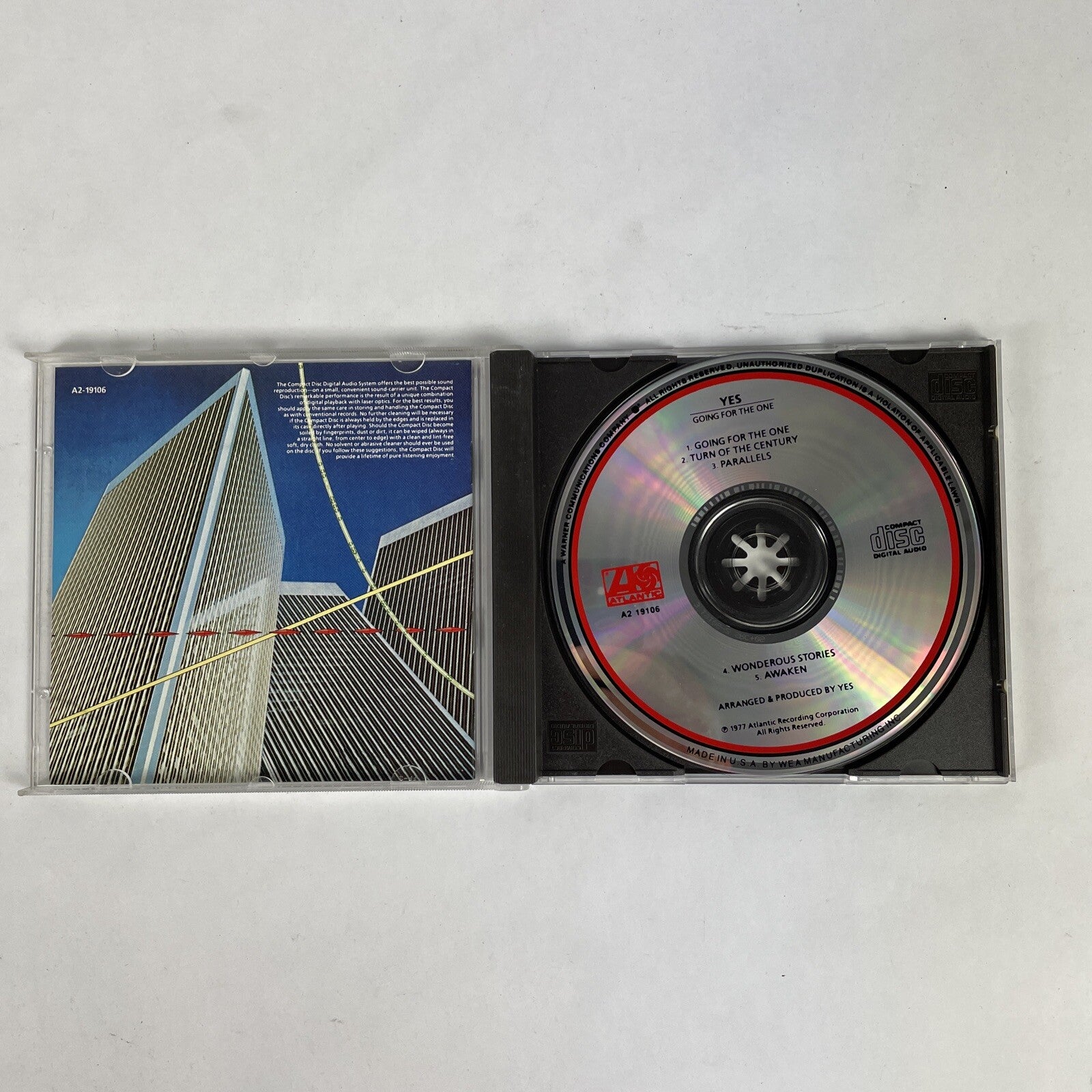 Yes - Going For The One CD (1977) Atlantic Records 19106  #23