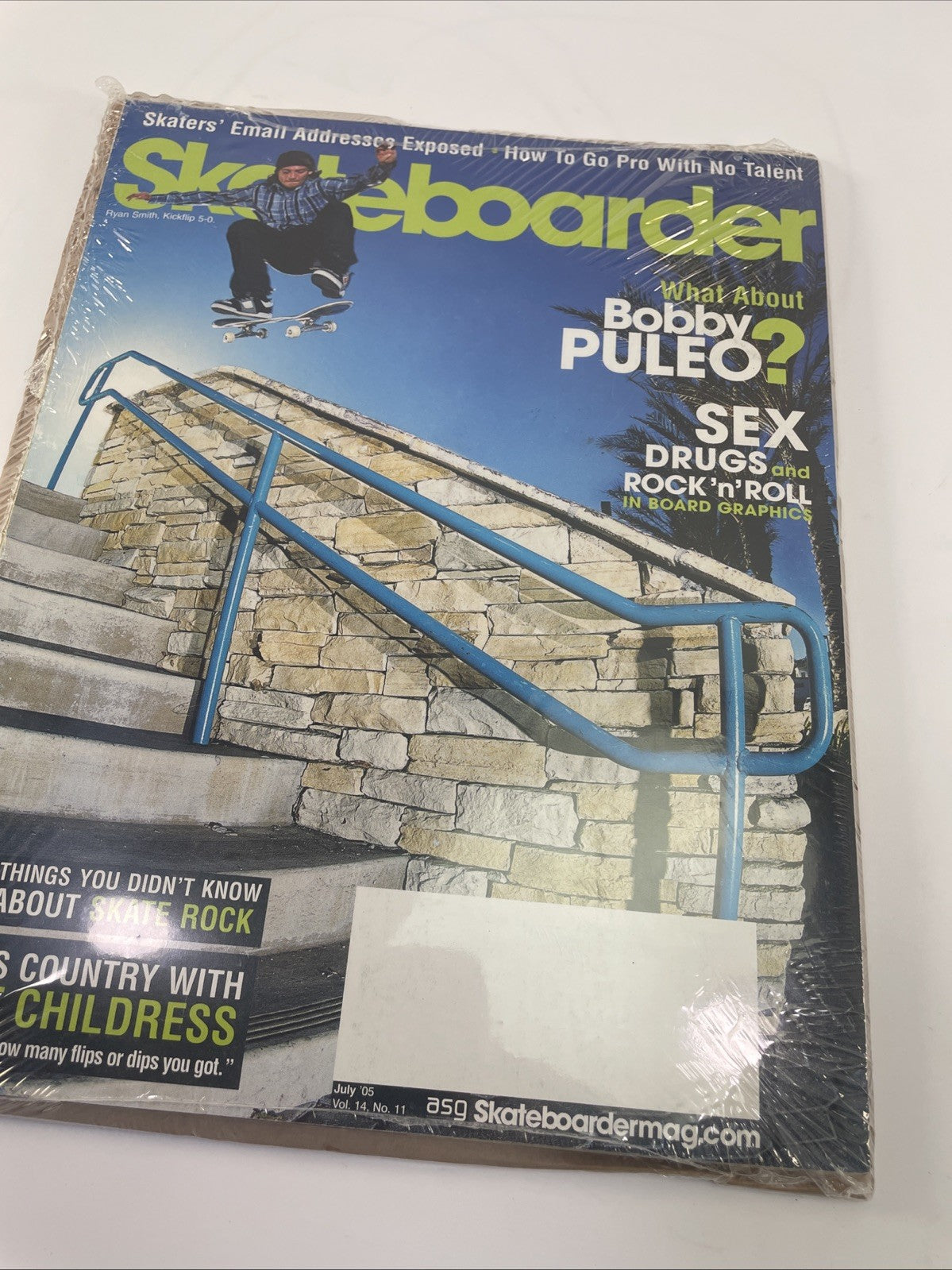 Skateboarder Magazine July 2005 Y2K Skate Magazine Vol. 14 Ryan Smith Cover VGC