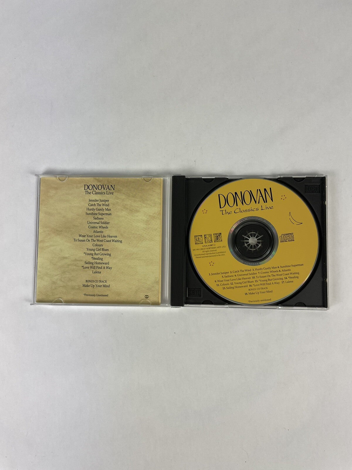 The Classics Live - Donovan (1996, Great Northern Arts) CD #7
