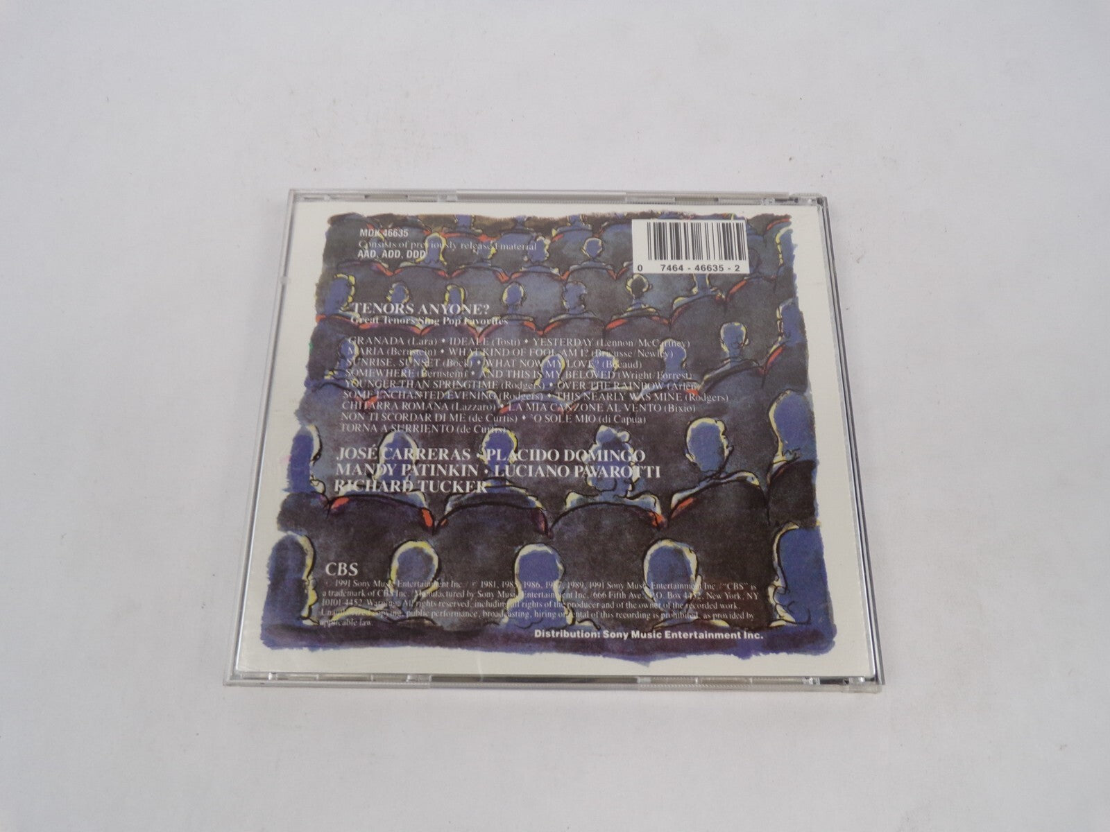 Tenors Anyone? Great Tenors Carreras Domingo Pavarotti Patinkkin Tucker CD#63