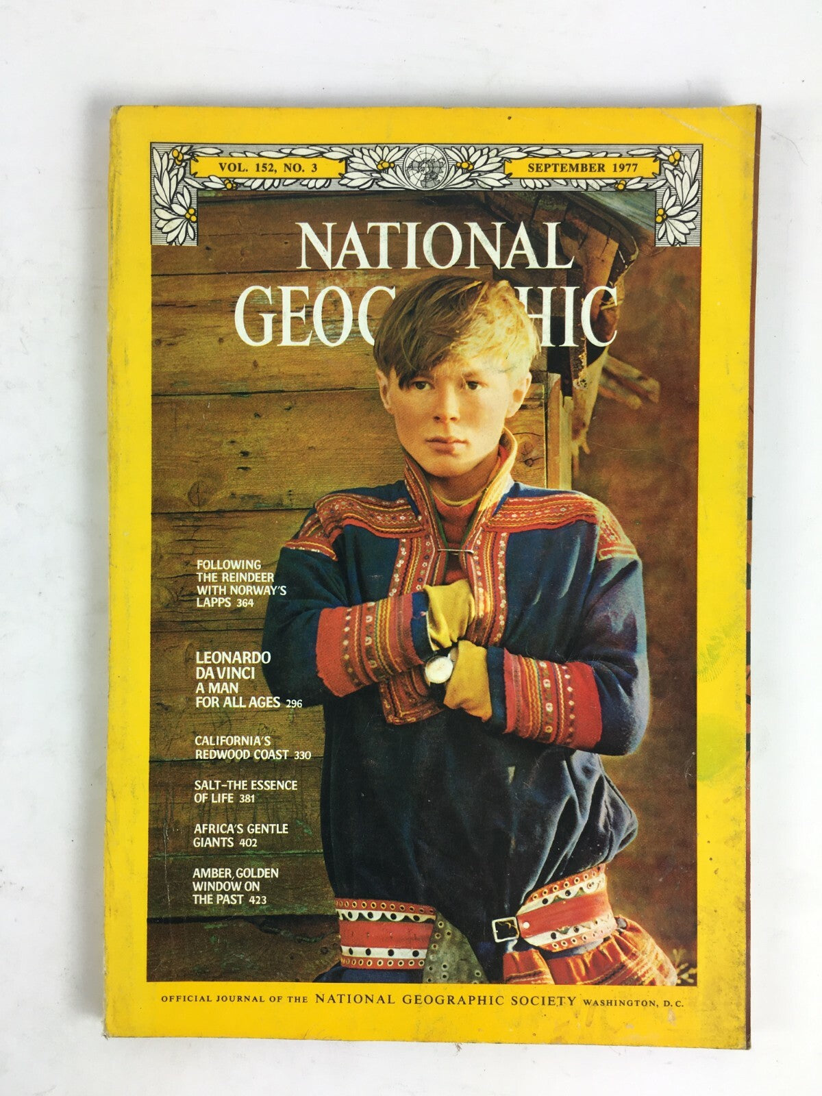 September 1977 National Geographic Magazine Leonardo Da Vinci Norways Lapps