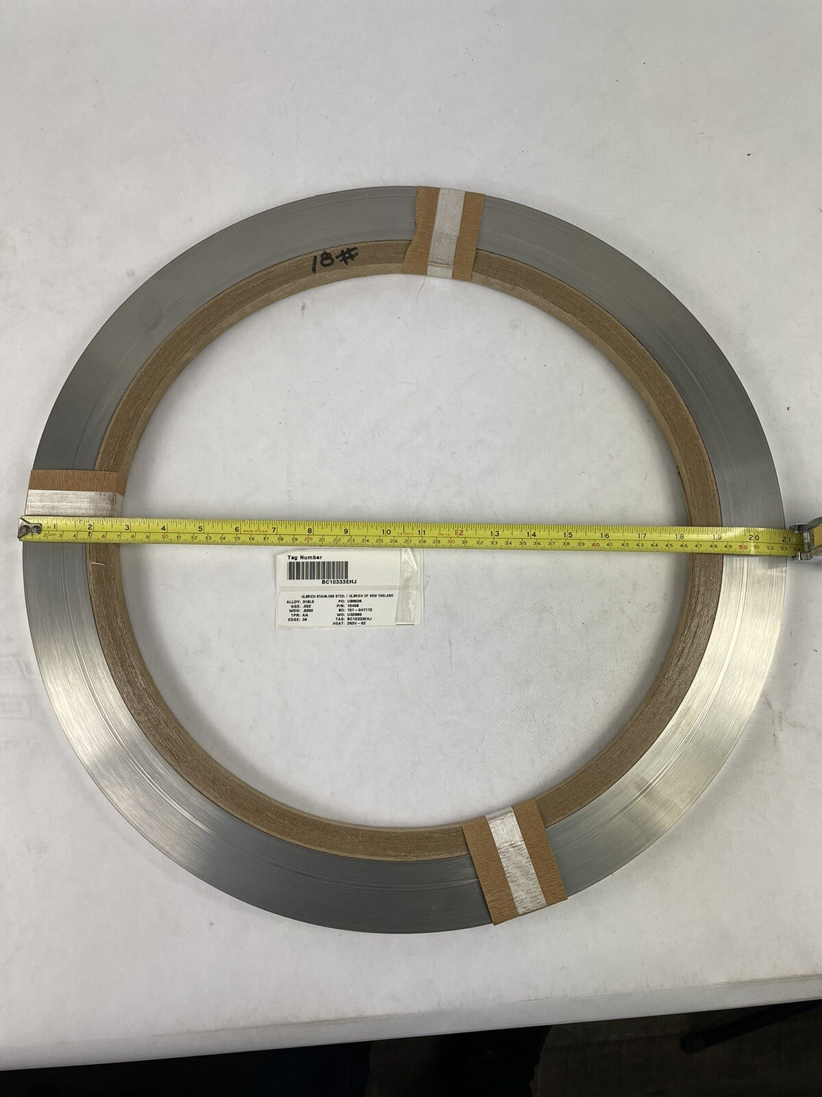 ULBRICH STAINLESS STEEL 316 LO GAUGE: .002" X W 0.6250" ANNEALED HEAT 292v-02