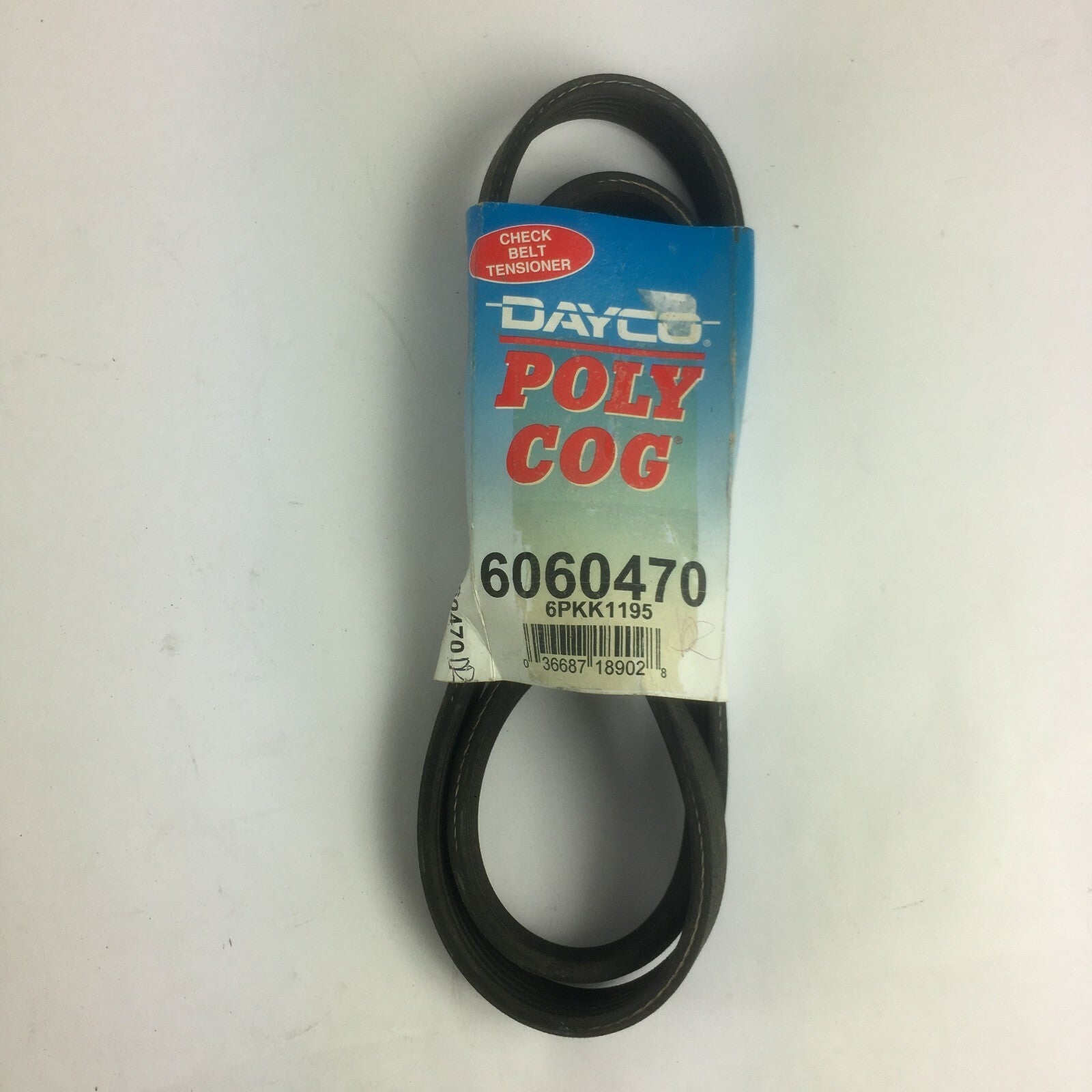 Dayco 6060470 serpentine belt 6PKK1195 poly rib 6 rib tensioner belt OEM replacement automotive engine drive belt
