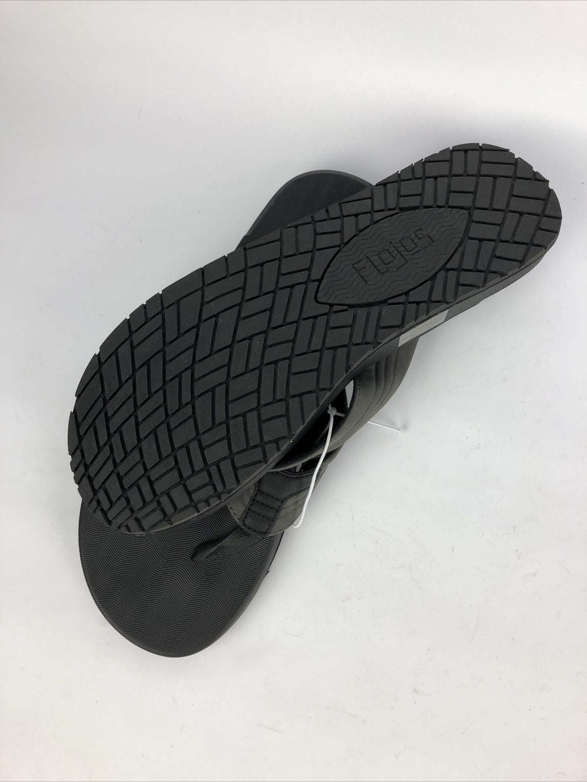 FLOJOS Mens Flip Flops Gray Black Memory Foam Size 12 Sandals Shoes