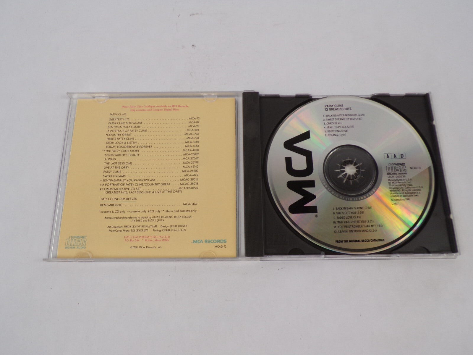 Pasty Shine Walkin' After Midnight Sweet! Dreams Crazy I Fall To Pieces So CD#68