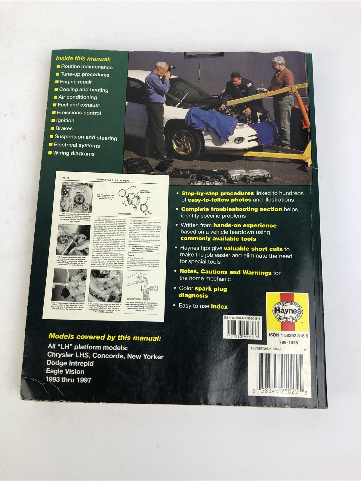 Haynes  25025 Repair Manual Chrysler LHS, Concorde, New Yorker, Intrepid & Eagle