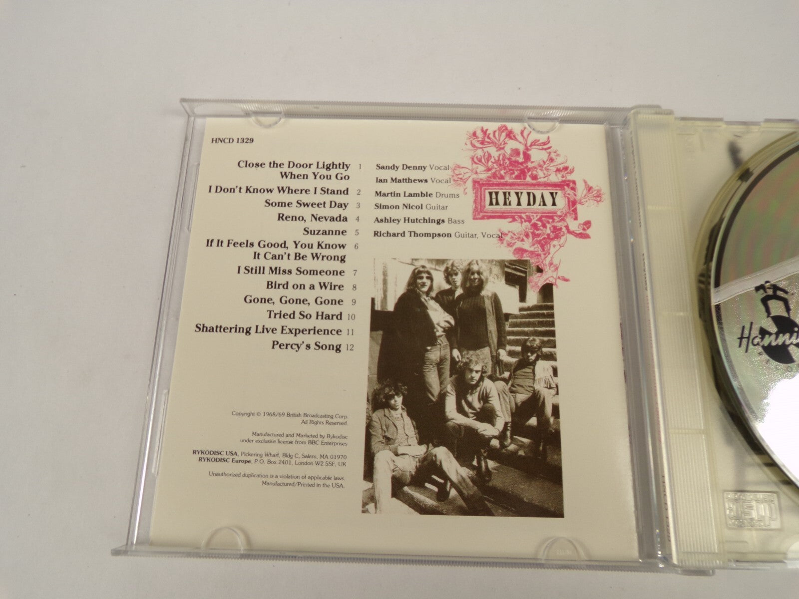 Fairport Convention Heyday When You Go Bird On A Wire Suzanne Reno Nevada CD#43