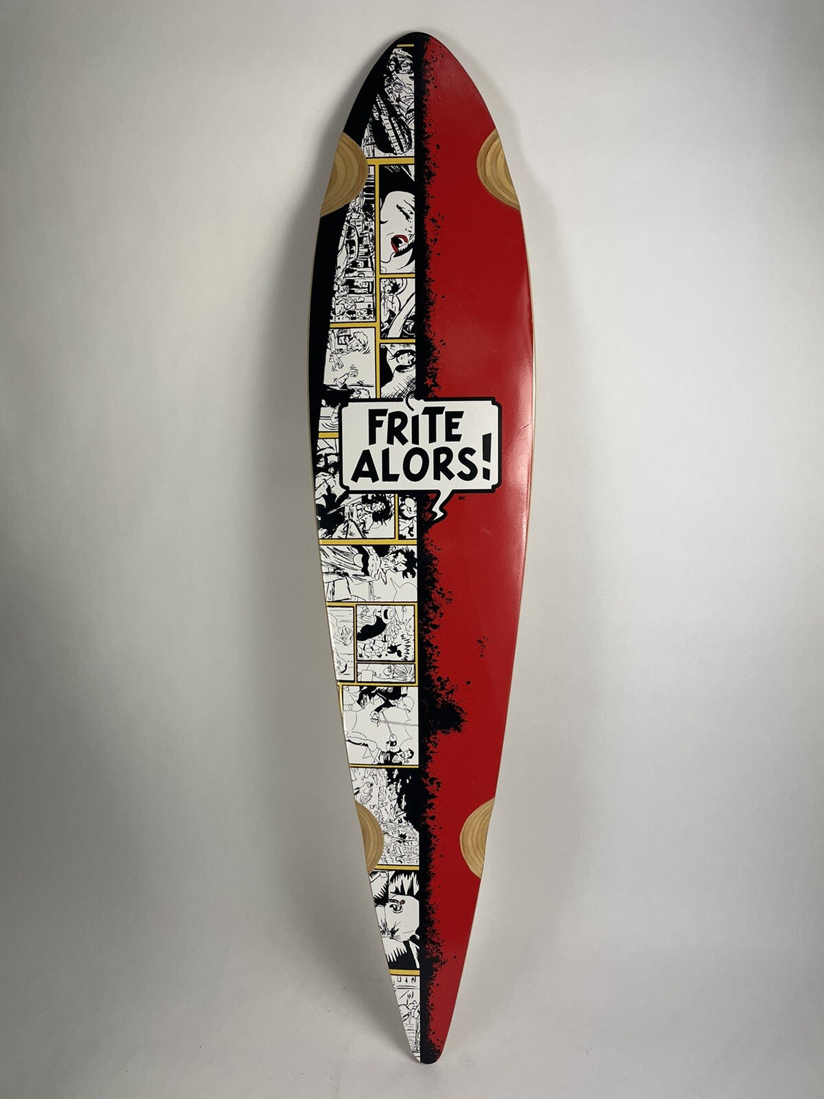 Frite Alors! Pintail 8ply Maple Top mount Downhill 8.75 X 39.625" skateboard C1