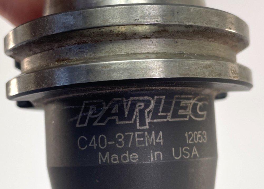 PARLEC C40-37EM4 12053 CAT40 End Mill Tool Holder w Pull Stud Made in the USA
