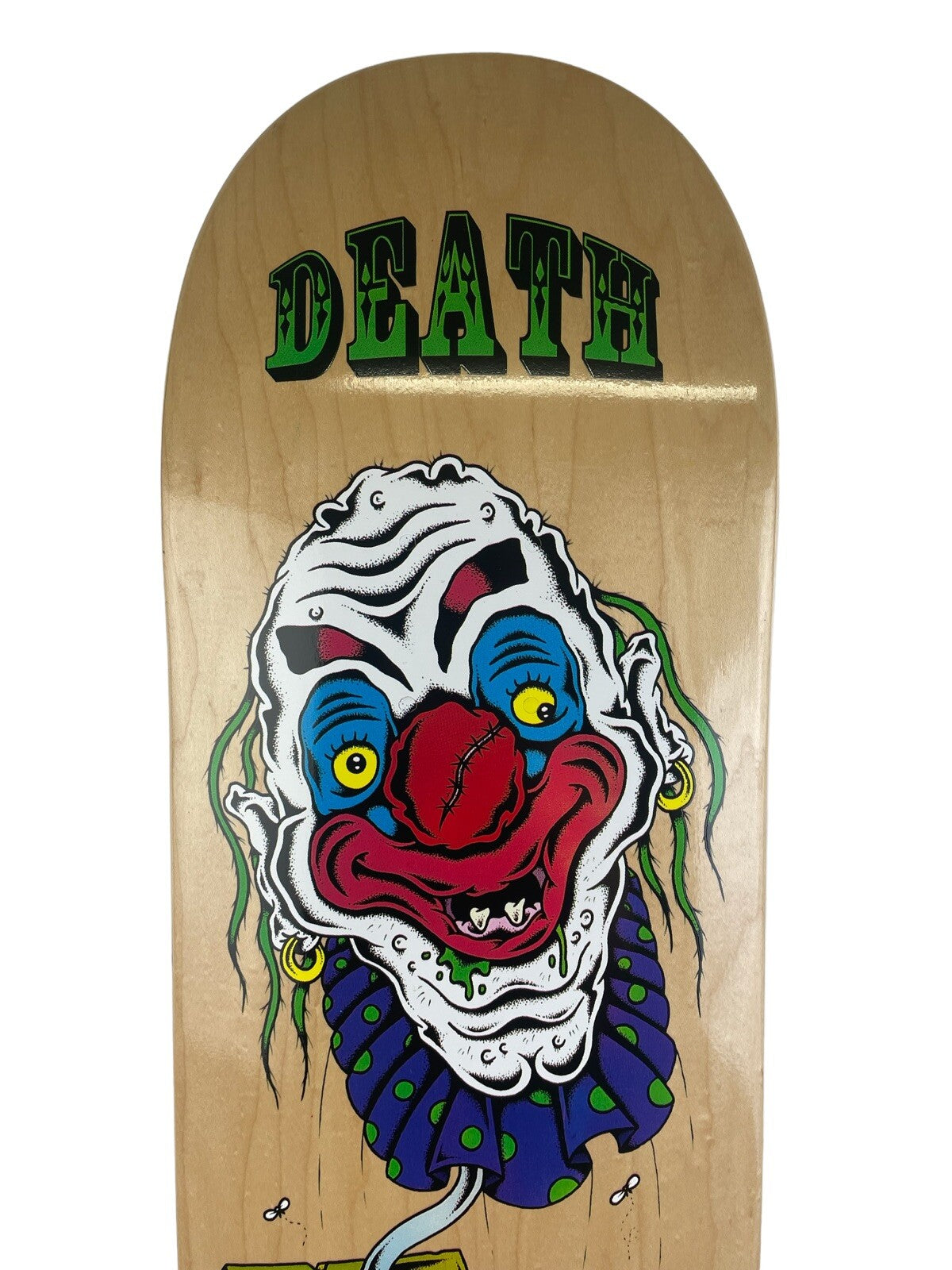 Dan Cates Jack in the Box Clown Pro deck  Death Skateboards 8.5 "  with grip