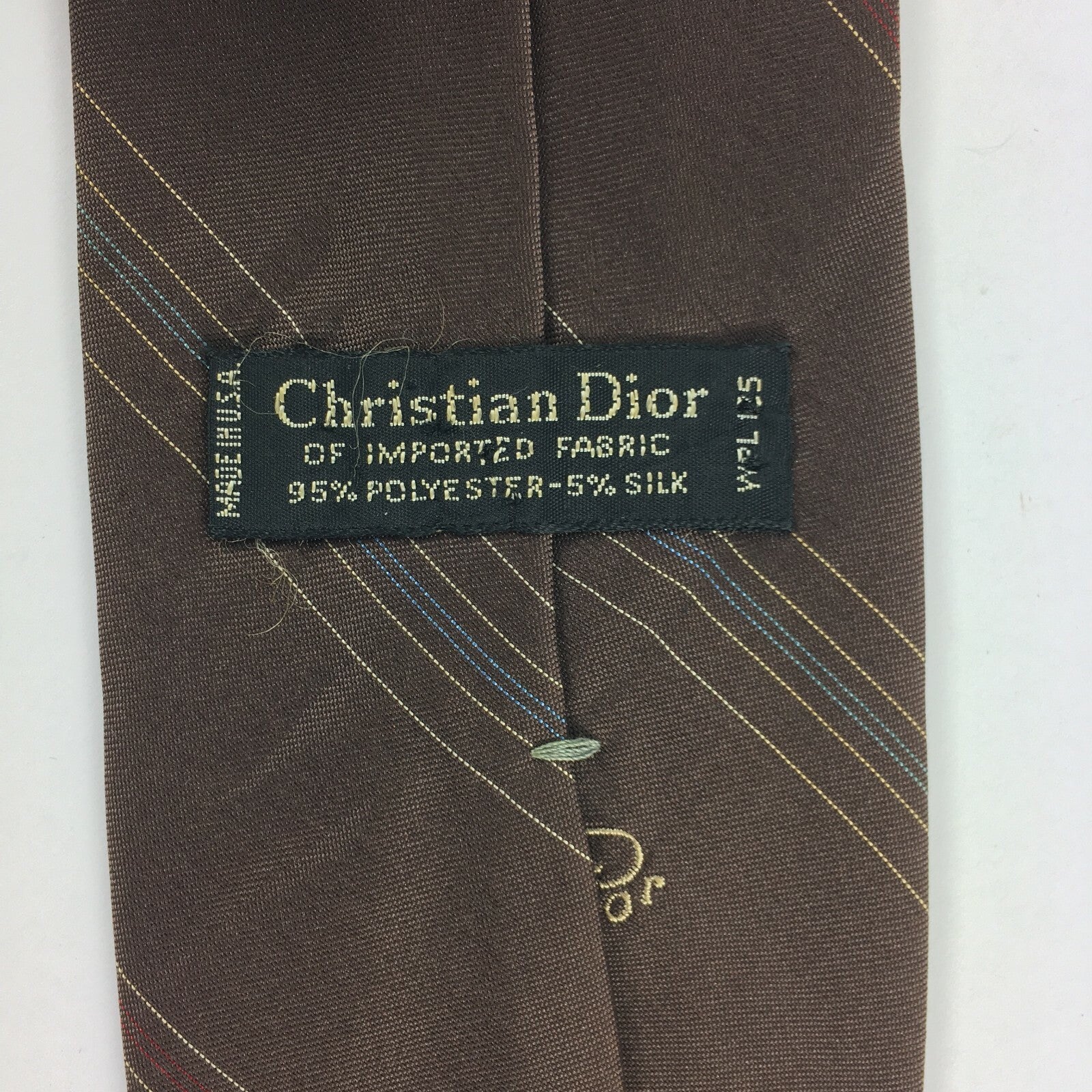 Genuine Christian Dior 100%Silk Handmade Stylish Formal/Casual Tie MultiColoured