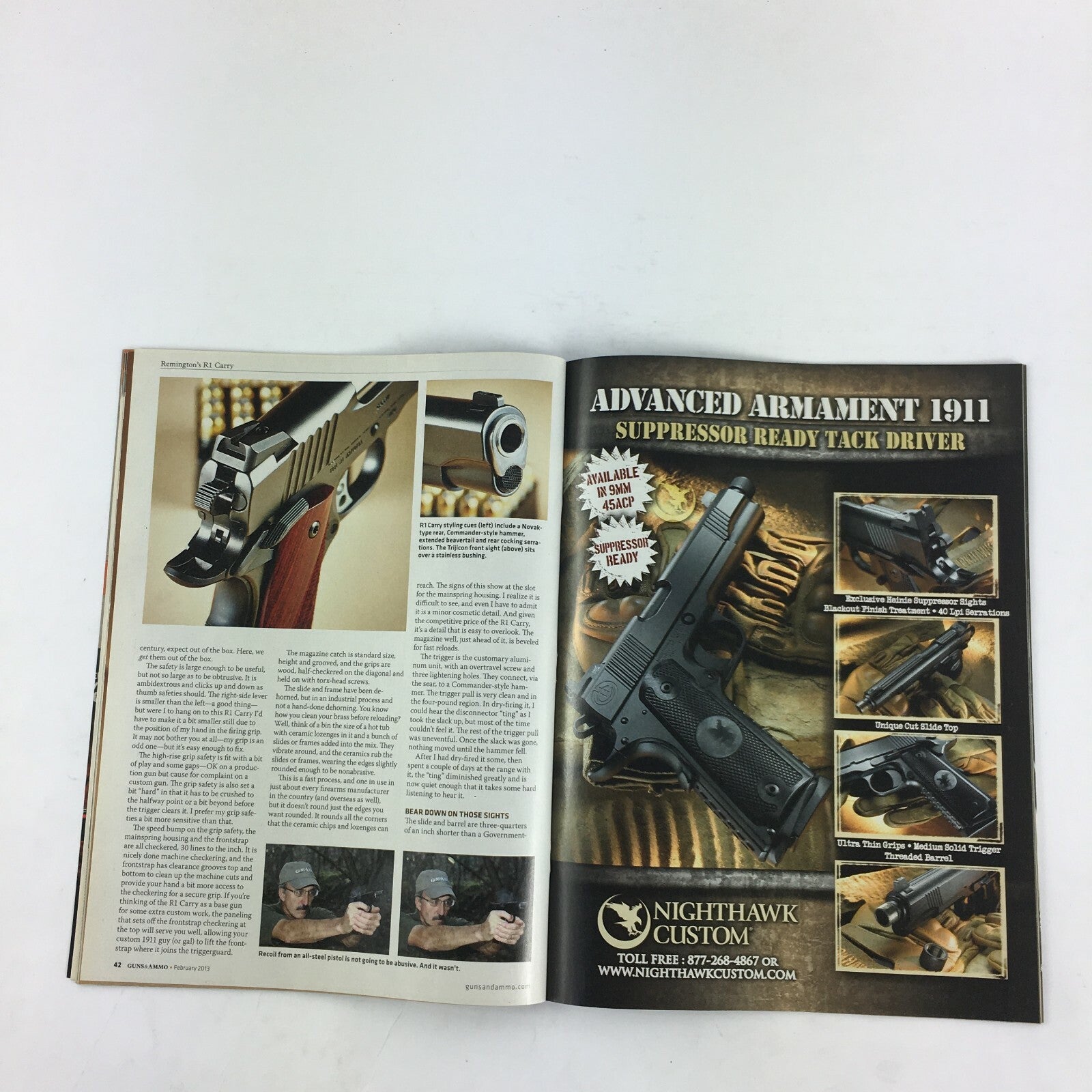 February 2013 Guns & Ammo Magazine Remington's All Steel Commander .45 ACP