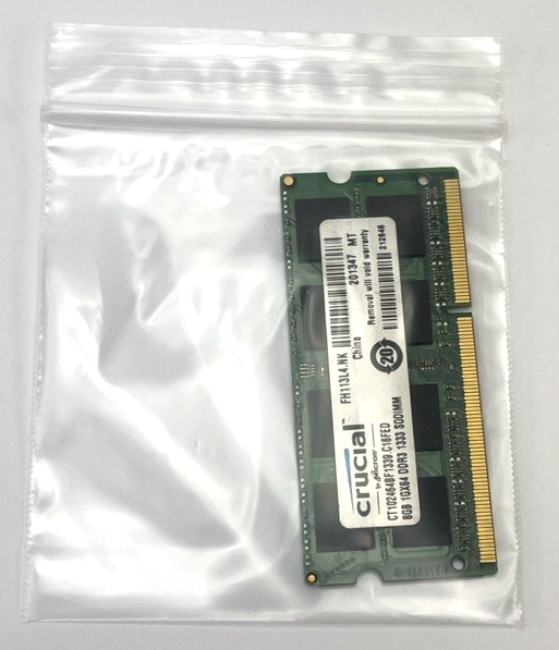 CRUCIAL 8GB 1GX64 DDR3 1333 SO-DIMM 204 MACBOOK PRO APPLE RAM