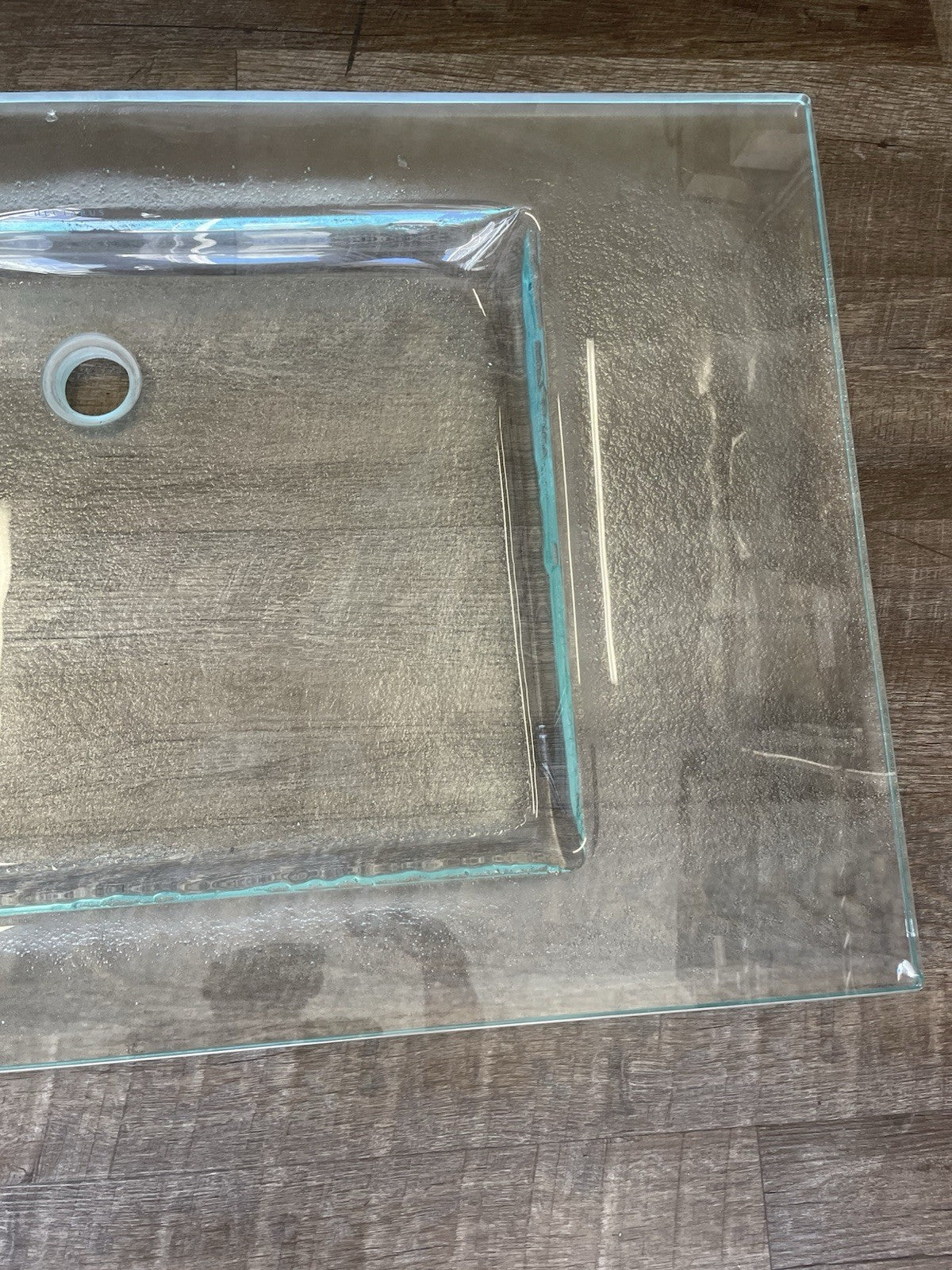 Hectarus Rectangle Glass Sink Bathroom  Model 1836-800 35.75" x 21.25" x 3/4"