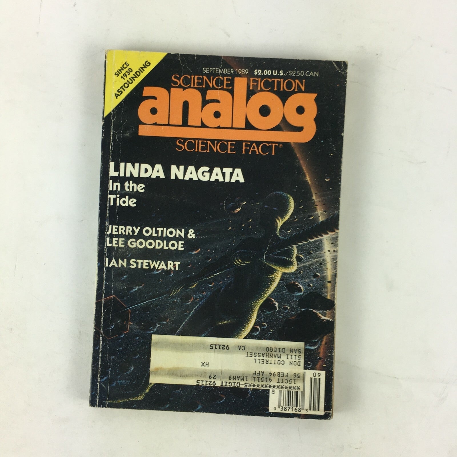 September 1989 Analog Science Fiction Fact Magazine Linda Nagata Jerry Oltion