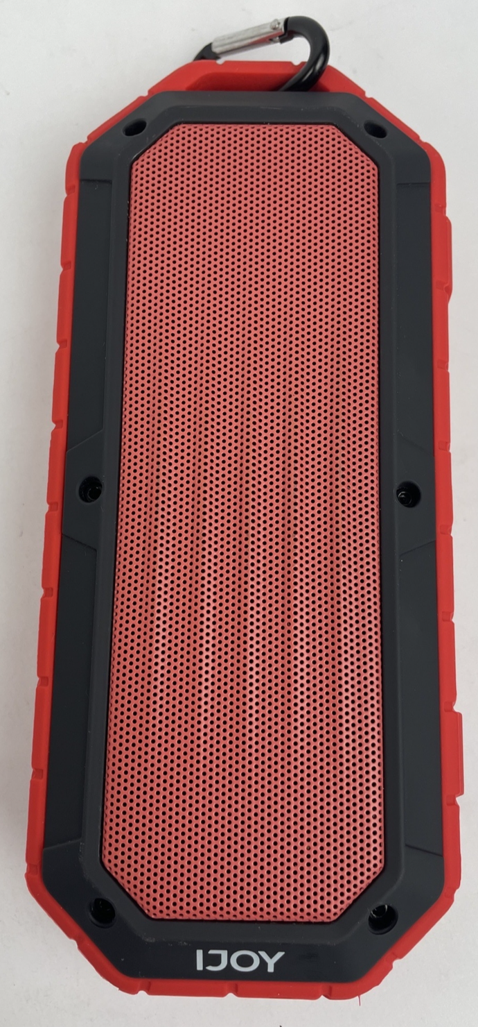 iJoy Beach Bomb Ip66 Waterproof Portable Bluetooth Speaker RED Black w Carbiner
