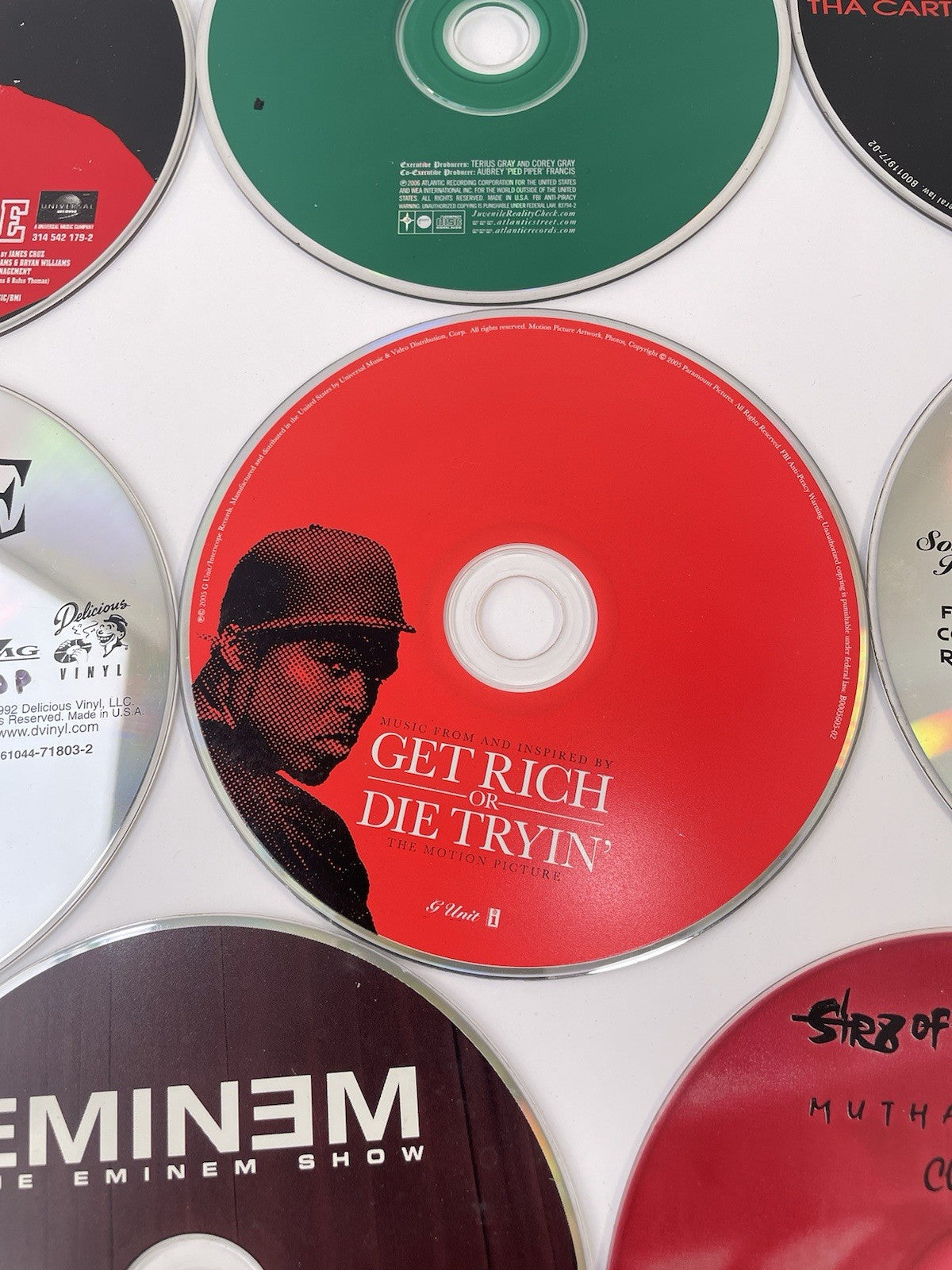 HIP-HOP / RAP CD COLLECTION LOT OF 14 CD(s) Andre Nickatena Eazy-E 50 Cent Jay Z
