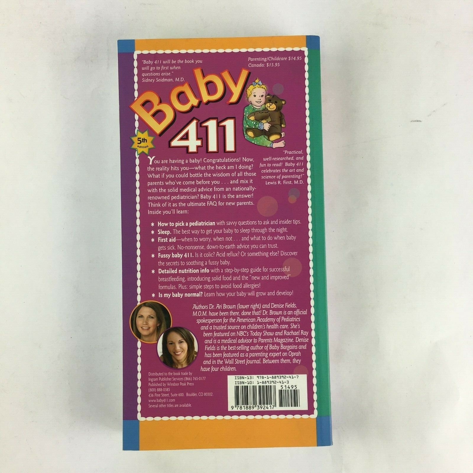 Fifth Edition Book Baby 411 Clear Answers&Smart Advice for Your Baby's FirstYear