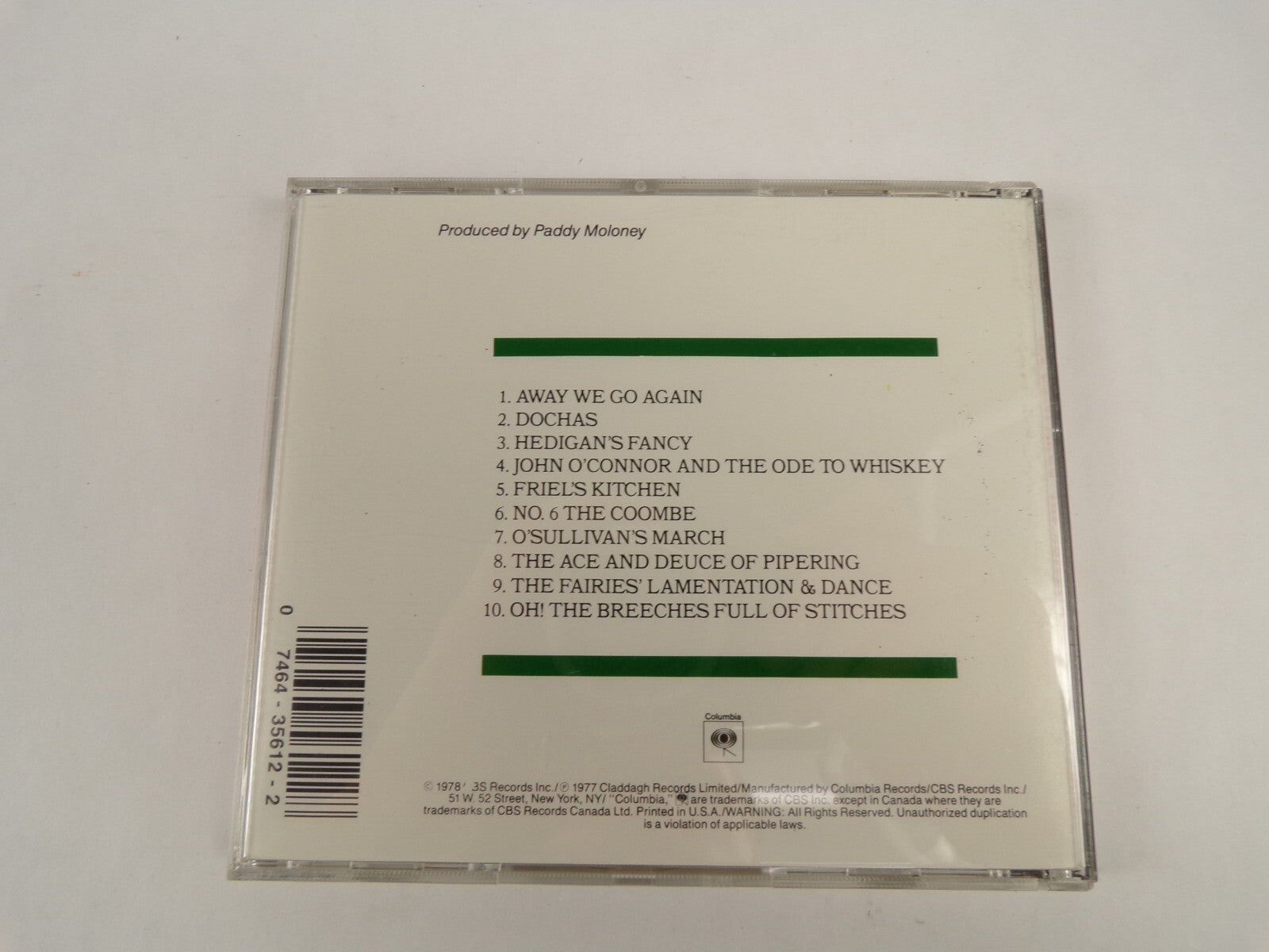 the Chieftains Away We Go Again Dochas Friel's Kitchen Hedigan's Fancy  CD#43
