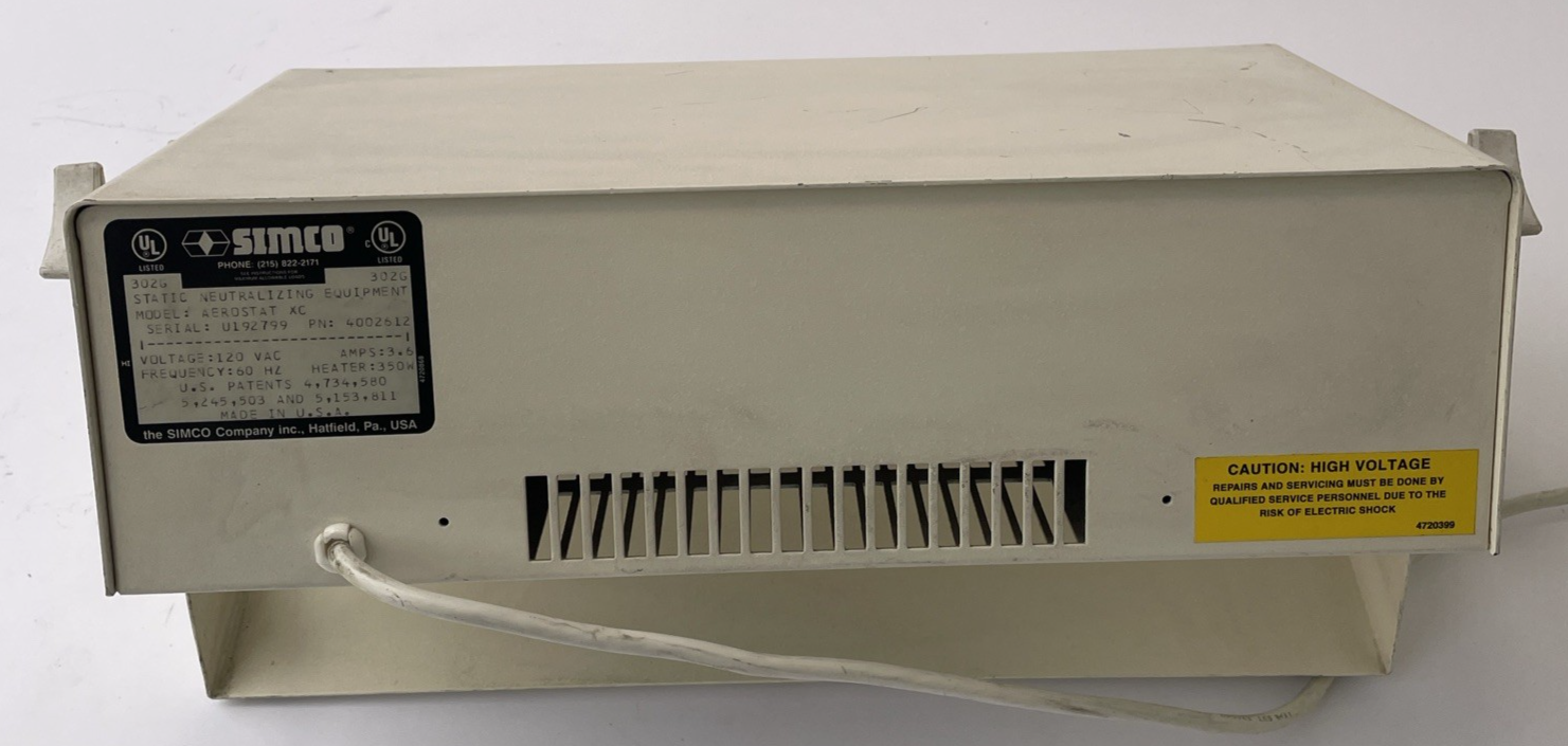 Simco Aerostat XC (PN 4002612) 200-1000 fpm, 350 W, Ionizing Air Blower - Tested
