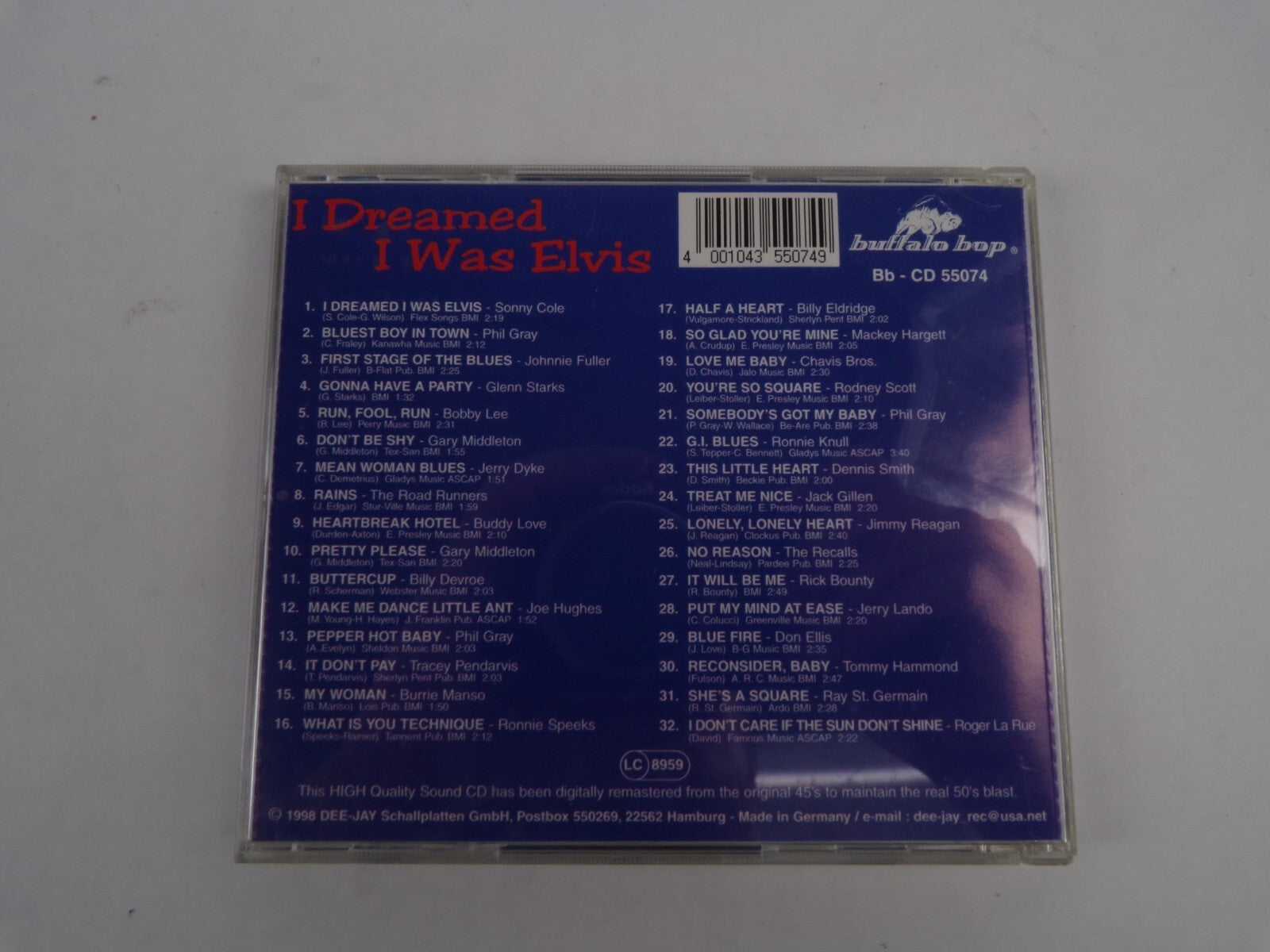 I Dreamed I Was Elvis My Woman It Don't Pay Rains No Reason Blue Fire CD#41