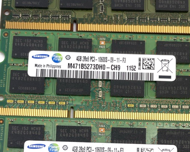 Samsung 4GB 2Rx8 PC3-10600S-09-11-F2 Memory Lot of 6