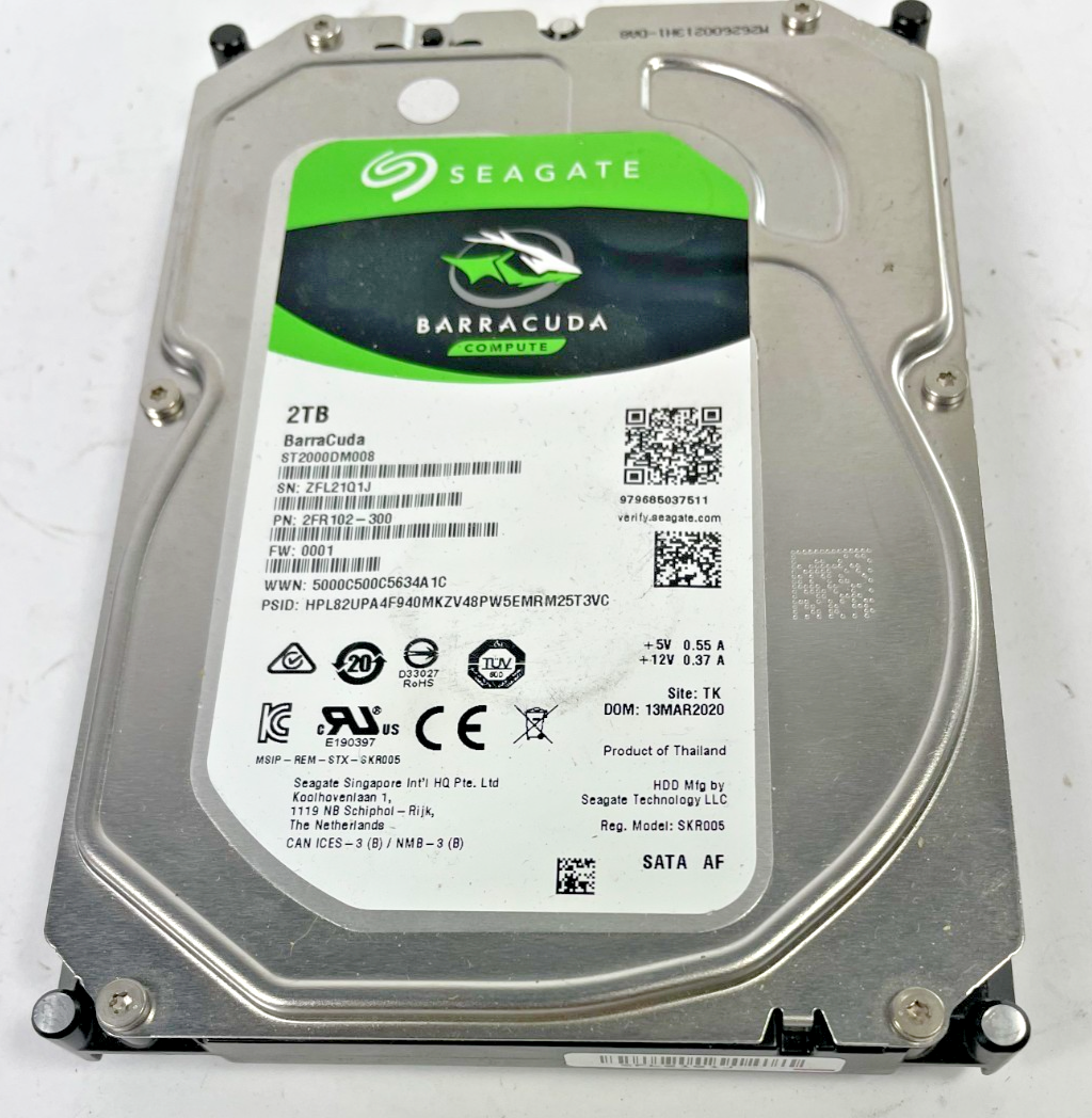 Seagate Barracuda 2TB 3.5" SATA HDD ST2000DM008 Desktop Hard Drive