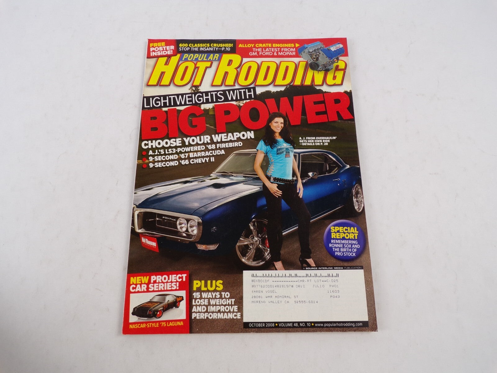 October 2008 Hot Rodding Magazine Lightweights With Big Power Choos Your Weapon