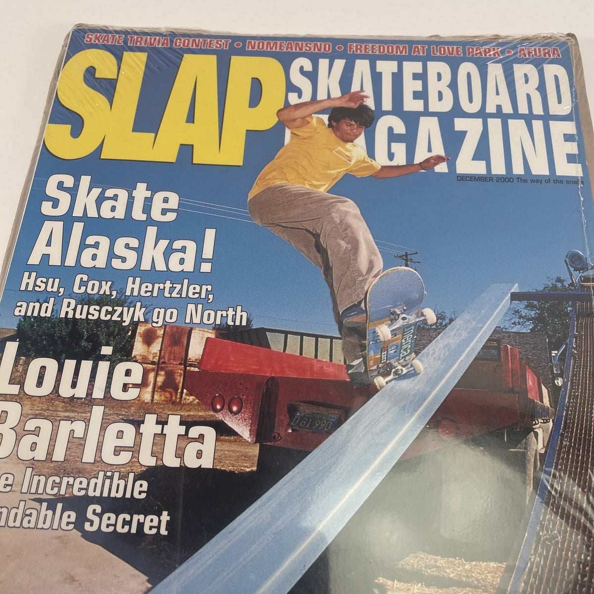 Slap Magazine December 2000 Issue Louie Barletta Cover Skateboarding Alaska VGC