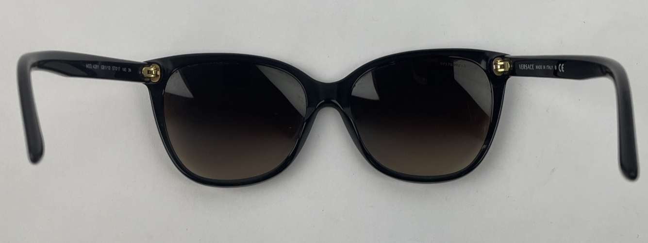 Versace Mod. 4281 GB 1/13 57 17 140 3N Black Frame Brown Lens Sunglasses Italy