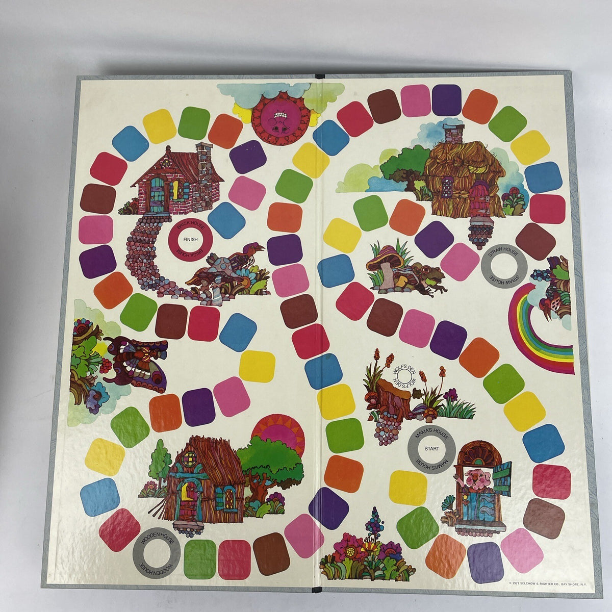 VNTGE Selchow & Righter 1971 - Three Little Pigs Realistic Storybook Board Game