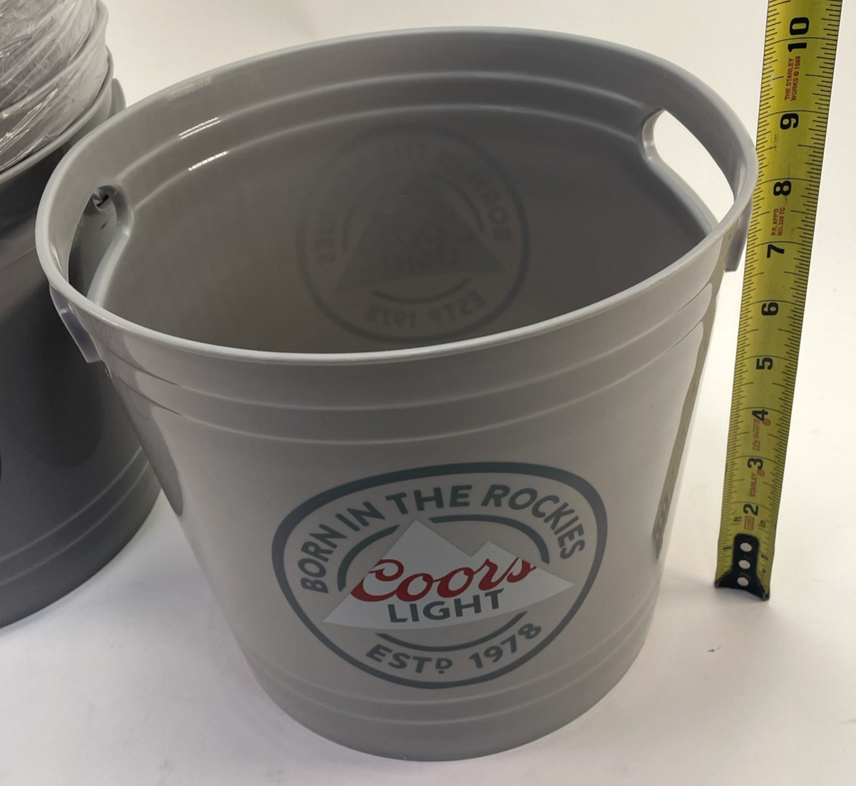 Lot of 10 Coors Light Mountain Logo 5 Quart 5QT Plastic Ice Drinks Beer Bucket