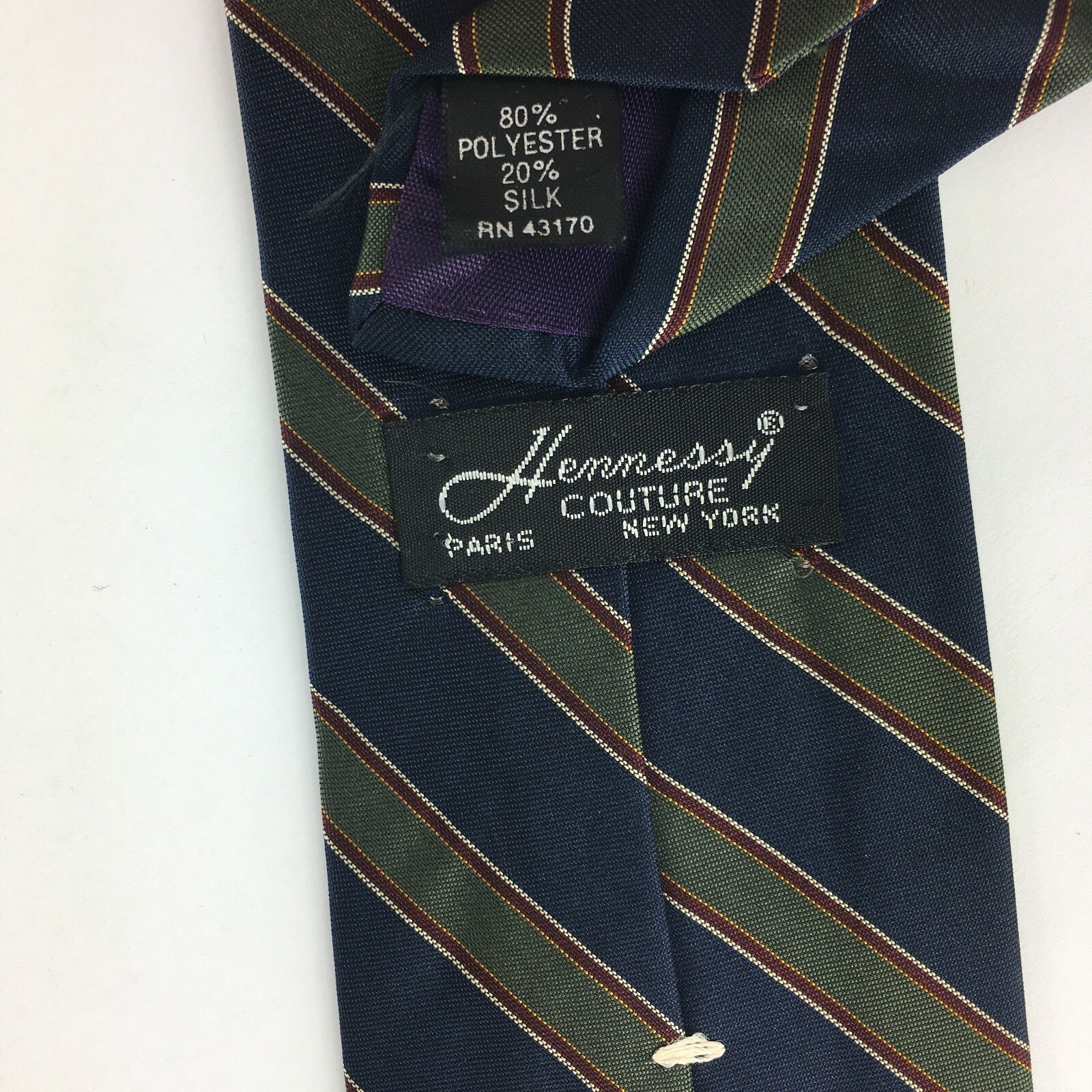 Genuine Hennessy 100% Silk Handmade Stylish Formal/Casual Tie Multi Coloured