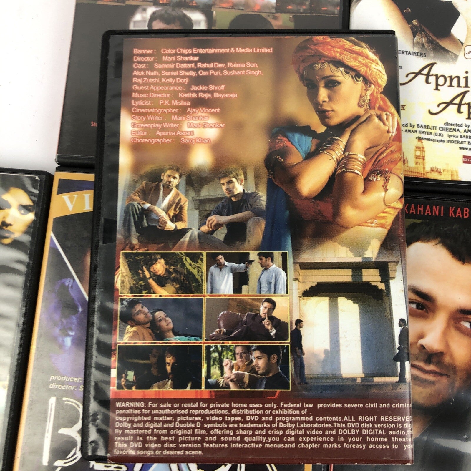 6 x Bollywood DVD + CD MUKHBIIR APNI BOLI APNA DES BLACK CHAMKU MUMBAI MERI JAAN