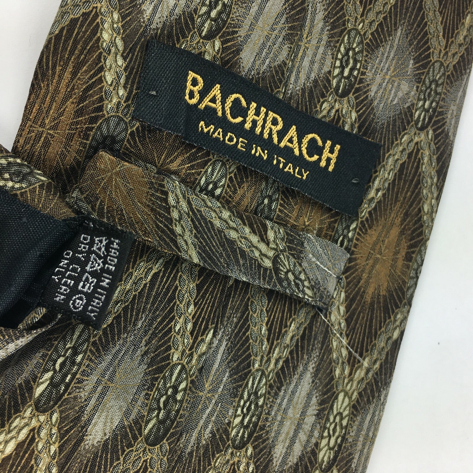 Genuine Bachrach 100% Silk Handmade Stylish Formal/Casual Tie Multi Coloured