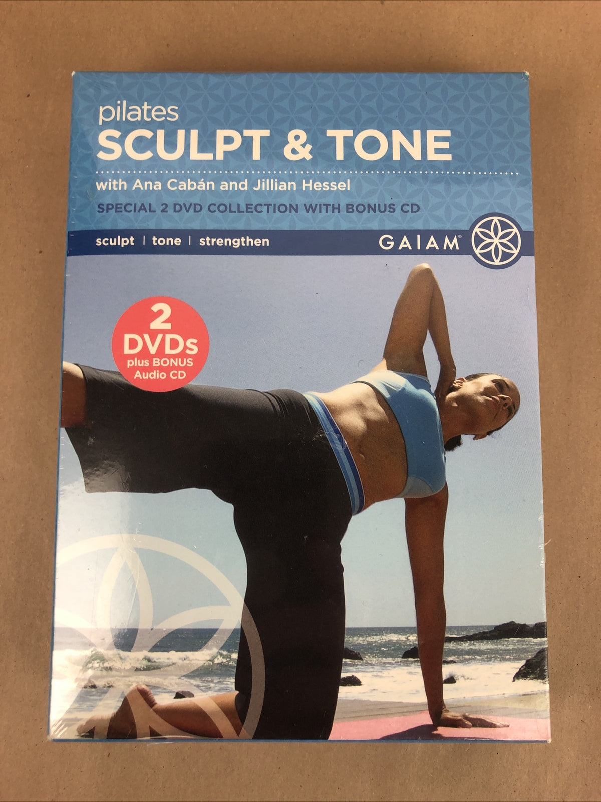 GAIAM Pilates Sculpt and Tone DVD, 2005, 2-Disc Set with Bonus Audio CD FREESHIP