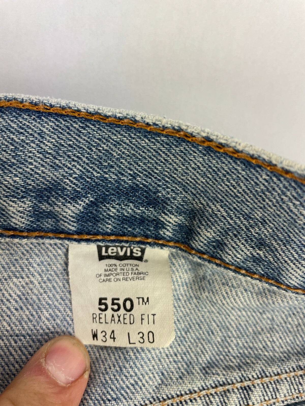 Levi's Men's Blue 550 Regular Fit Straight Leg Jeans Size W 34 L 30