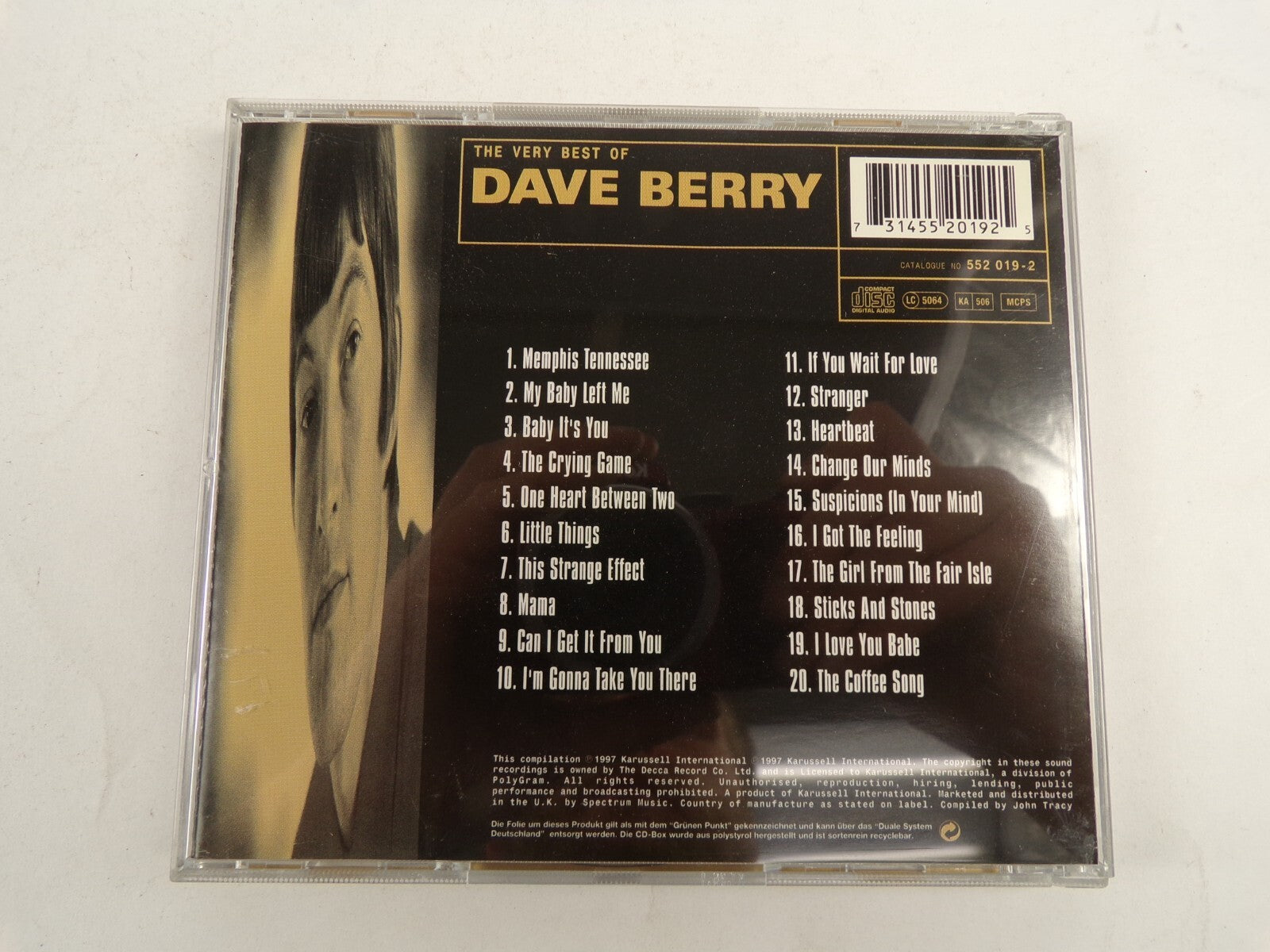Dave Berry Memphis Tennessee My Baby Left me Baby its you Mama Stranger CD#48